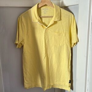 Todd Snyder lemon yellow cotton polo